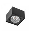 Fyrkantig AR111 påbyggnadsspot - Svart, aluminium, 145x145mm, vinkbar, utan ljuskälla