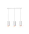 CHLOE GU10 x 3 - IP20 Pendellampa, Vit, Guld, Rektangulär Bas, Utan Ljuskälla