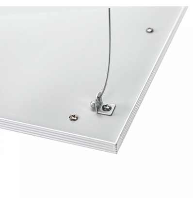 Wireupphängning för 60x60 och 30x120 LED paneler - 4-pack, 100cm, silver, justerbar