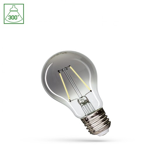 E27 2,5W LED lampa - A60, Modernshine, svart effekt, 150lm, 270°