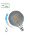 E27 4,9W LED globelampa - G95, stor klotform, för öppna lampor