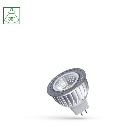 MR16 LED 12V 4W - COB, 38deg, Varm Vit, med glas, Spectrum