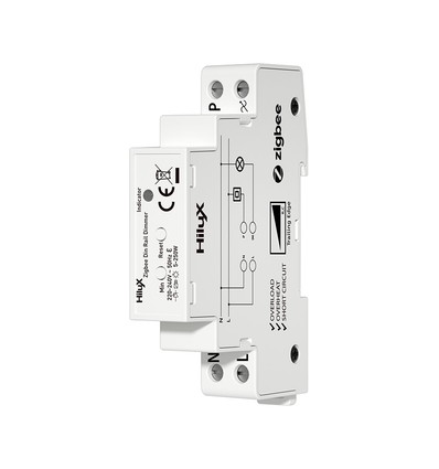 HiluX Zigbee DIN-skena ljusdimmer - 250W