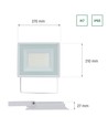 100W LED strålkastare, vit - 9400lm, IP65, 6000K, utomhus