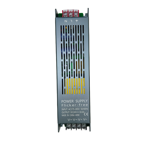 400W / 24V DC strömförsörjning - 16.6A, IP20, Flicker free