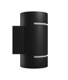 Inomhus G9 upp/ned vägglampa - Ø8 cm, IP20, svart