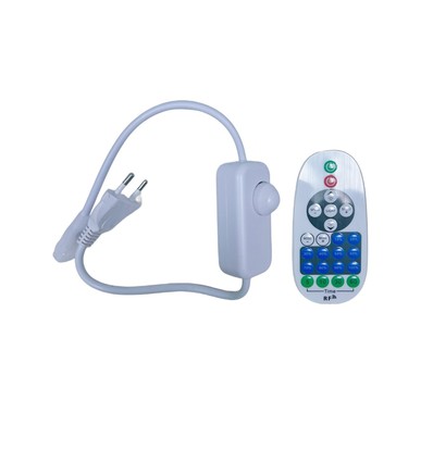 Ledningsdimmer - Inkl. ändpropp och fjärrkontroll, för 230V CLIP-ON 8x16 Neonflex, max. 50 m