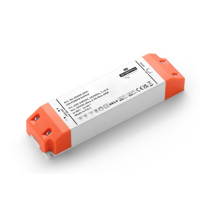 Snappy 60W / 24V DC strömförsörjning - 2,5A, IP20 inomhus