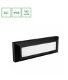 6W Encanta CCT LED fasadbelysning - 142lm/W, IP54, svart, 3-i-1 CCT, utomhus vägglampa