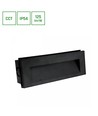6W infälld trappbelysning CCT - 3 ljusfärger, IP54, Svart, 23 x 8,4 x 5,2cm, 230V
