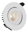 9W Ø11,5cm infälld spotlight RA90 - 12V-24V, hål: Ø9,5 cm, mått: Ø11,5 cm, vit kant