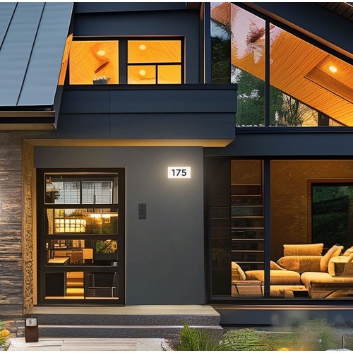 8W CCT vägglampa - IP54 utomhus, 20x10cm