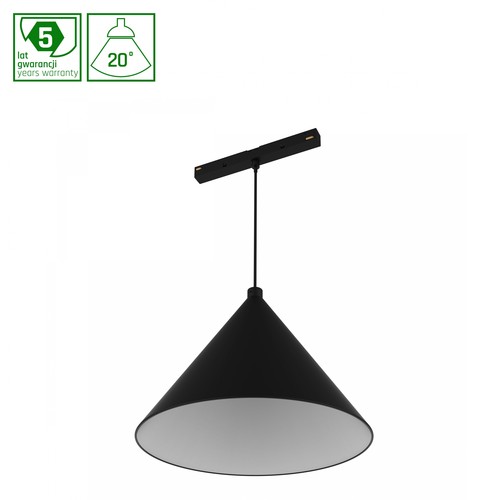 6W SHIFT HANGIT CONE pendel för 48V skensystem - 3000K, RA90, 20 grader, 48V