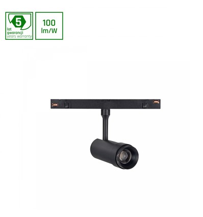 5W SHIFT SPOT ZOOM S för 48V skensystem - 3000K, RA90, 20-60° spridning, Ø3,5 x 8 cm