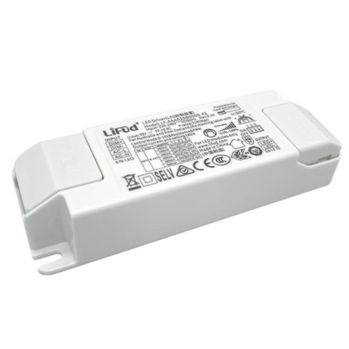 Lifud 30W / 400-750mA 1-10V dimbar LED-driver - 9-42V, 0/1-10V signalgränssnitt, flicker free