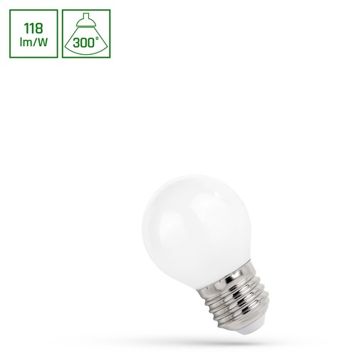 E27 5,5W LED klotlampa - G45, 650lm, 4000K, neutralvit
