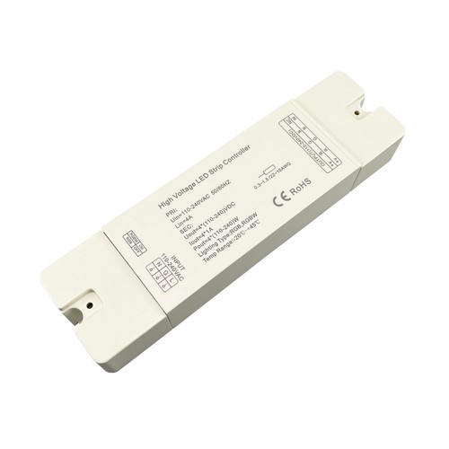 RGB-kontroller för 230V RGB CLIP-ON LED-strip - Inkl. ändpropp, RF, 230V, 50m