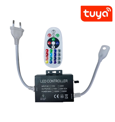 230V RGB WIFI Smart Home CLIP-ON controller - Inkl. ändpropp, till 230V, minnesfunktion, 100 m