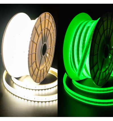 15m Självlysande arbetsljus 230V LED-strip - IP67, 180 LED/m, 11W/m, 1000 lm/m, 4000K