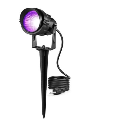10W LED-strålkastare - IP65, svart, arbetslampa, UV 395nm, ultraviolett