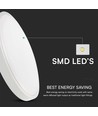 18W LED sensorlampa - IP44, Samsung LED chip, mikrovågssensor, inkl. ljuskälla