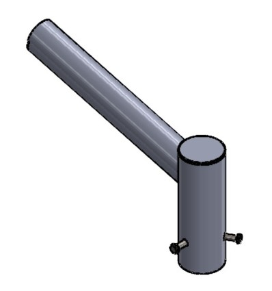 Fäste till gatuarmatur - Ø48mm / Ø62mm, grå pulverlackerad