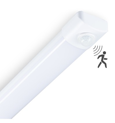 High-Lumen LED Armatur 36W Med Sensor i 4000K, IP40, 230V - 120cm