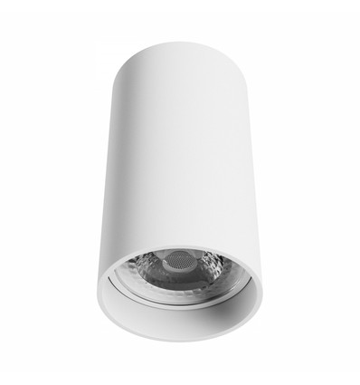 GU10 takmonterad spot - Vit, Ø5,5cm, höjd 10cm, aluminium, IP20 inomhus, utan ljuskälla