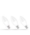 3-pack E14 6W LED kronljus - C37, varmvit, 3000K