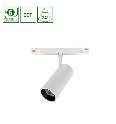 10W Shift Spot M skenspotlight för 48V - 24°, RA90, CCT, 5 års garanti, 48V DC