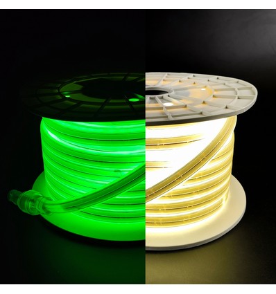 25m Självlysande arbetsljus 230V LED-remsa - IP67, 180 LED/m, 11W/m, 1000 lm/m, 4000K