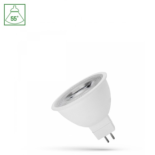 GU5.3 6W LED lampa, 12V - 450lm, 55°, kallvit, MR16
