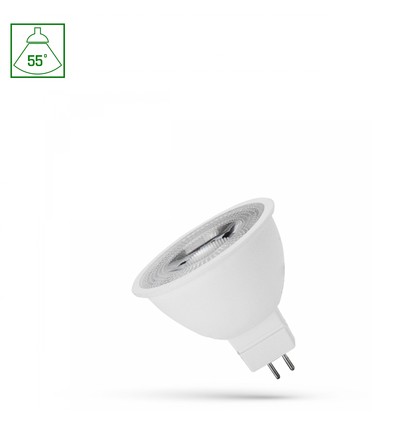 GU5.3 MR16 6W LED lampa, 12V - 450lm, 55°, varmvit, 3000K