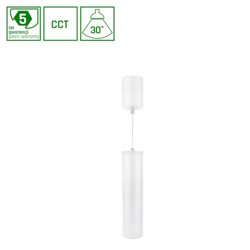 Hangit M 11W - Multiväg CCT 230V 30° IP20 74x300Bas 80x110 Vit, Justerbar Höjd