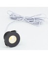 2W Ø3,8cm Focu38 möbelspotlight infälld RA92 - 12V DC, Hål: Ø3,5 cm, Mått: Ø3,8 cm, Svart