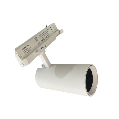 30W 3-fas dimbar RA90 skenspotlight - Justerbar ljusstyrka, vit, inkl. bikubegitter