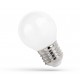 E27 1W LED klotlampa - G45, frostat glas