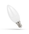 E14 1W LED kronljuslampa - C35, filament, frostat glas