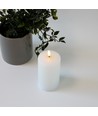 LED blockljus 12,5cm, smält-look, flammeffekt - Ø7,5cm