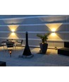 5W LED vägglampa - IP65 utomhus, fyrkantig, grå, justerbar spridning, inkl. ljuskälla