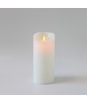 LED XL blockljus 22,5cm, flammeffekt, vit - Ø10cm