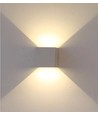 12W LED vägglampa - IP65 utomhus, grå, fyrkantig, justerbar spridning, inkl. ljuskälla