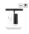 10W SMART LED skenspotlight - 950lm, 3000K, vit kant