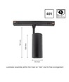 10W SMART LED skenspotlight - 950lm, 3000K, vit kant