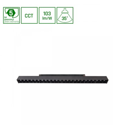 22W GRID L SYSTEM SHIFT skenspot för 48V - 102lm/W, CCT, RA90, 48V, 5 års garanti