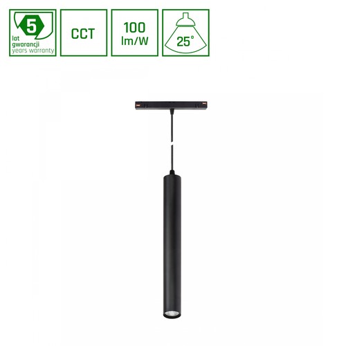 12W System Shift SMART HANGIT LED-modul, 48V - CCT, 25°, 1150lm, 40 x 297 mm, inkl. 90cm wire