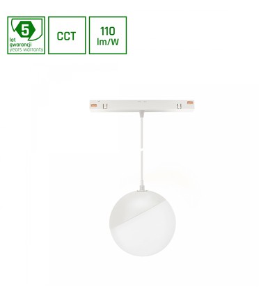 5W Ø10cm 48V skenspot för magnetskena - CCT, 85cm hög, svart, 48V DC