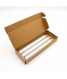 3-pack vita LED-stearinljus, flammeffekt - Ø2,2cm, Höjd: 24,5cm, stavljus, inkl. fjärrkontroll, timer, batteri