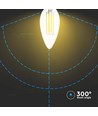 E14 4W 3-stegs dimbar LED-kronljuslampa - Filament, varmvit