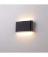 12W DuoLume vägglampa - Rektangel, IP65, svart, upp/ner, inne/ute, inkl. ljuskälla
